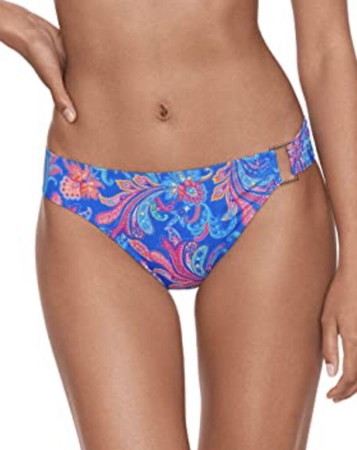 Ralph Lauren SUMMER PAISLEY Side-Ring Hipster Bikini Swim Bottom US 6 - Bellso